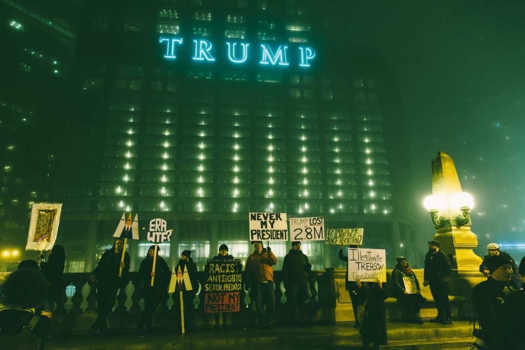 Demonstration vor Trump-Tower